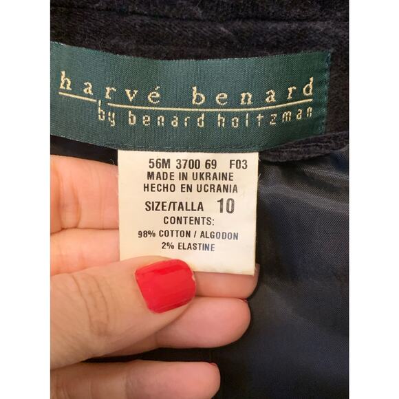 Harve Benard black velour one button blazer size 10 - Picture 3 of 9